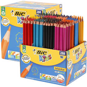 BIC Matite Colorate Evolution, L: 17,5 cm, mina 3 mm, colori asst., 288 pz/ 1 conf. [HOB-37584]