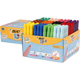 BIC Pennarelli Visa Color, ampiezza tratto 3 mm, colori asst., 12x12 pz/ 1 conf. [HOB-37586]