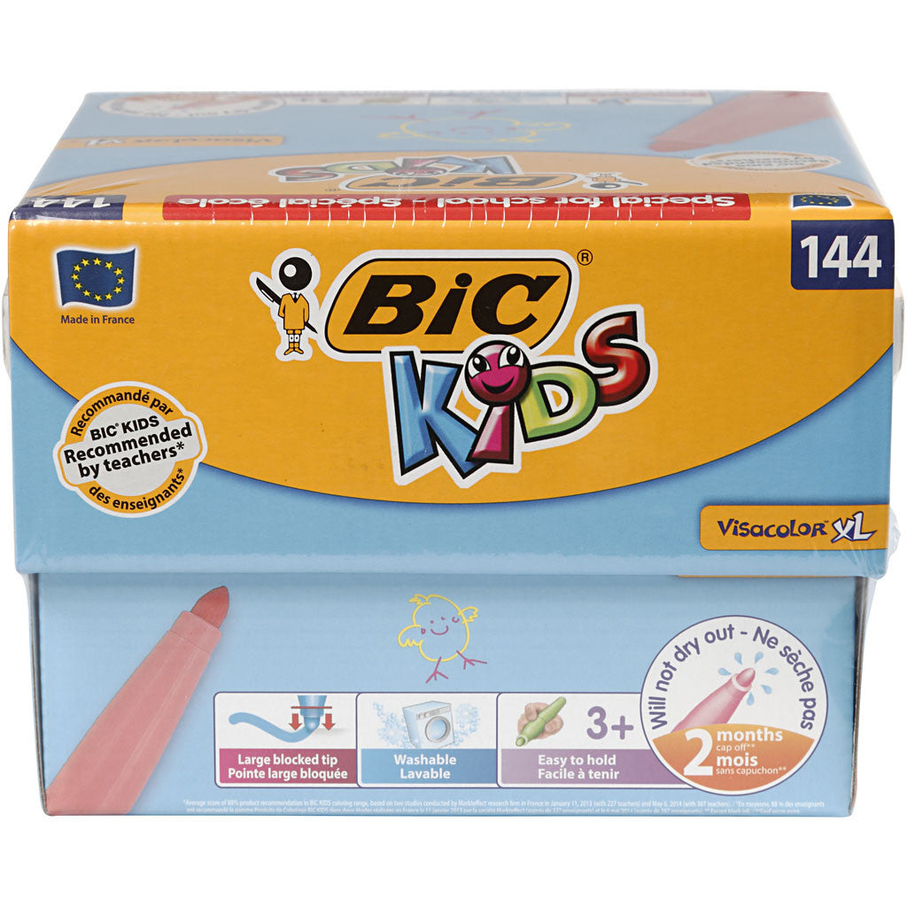 BIC Pennarelli Visa Color, ampiezza tratto 3 mm, colori asst., 12x12 pz/ 1 conf. [HOB-37586]