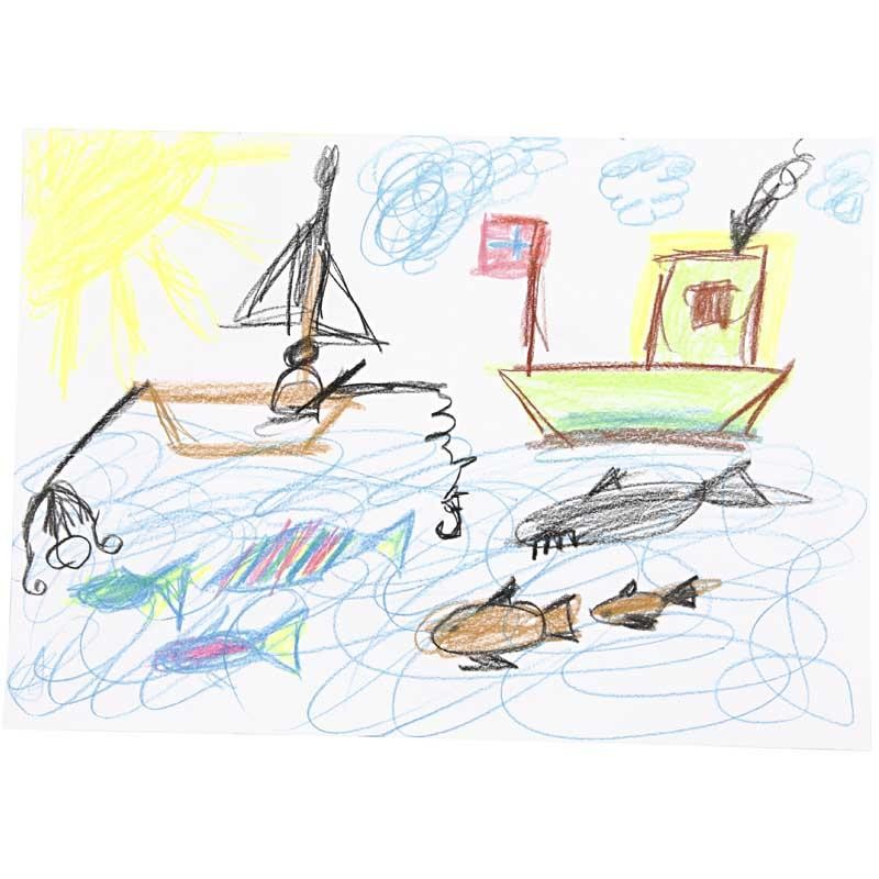 Matite Colorate Colourtime, L: 17,45 cm, mina 5 mm, JUMBO, colori asst., 12x12 pz/ 1 conf. [HOB-38080]