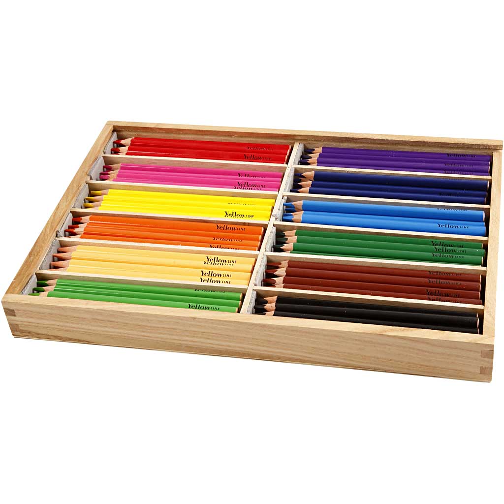 Crayons de couleur, mine 5 mm, JUMBO, ass. de couleurs, 144 pièces/ 1 Pq. [HOB-38083]