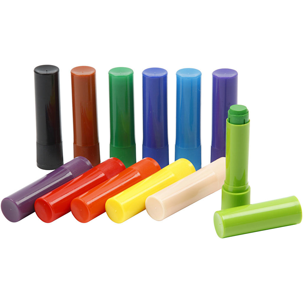 Soft Color Stick, L: 8 cm, colori asst., 6,5 g, 120 pz/ 1 conf. [HOB-38125]