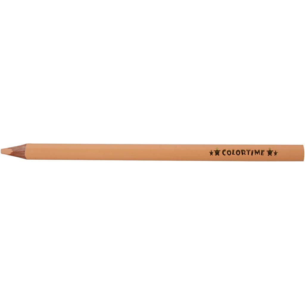 Crayons de Couleur Colortime, L : 17,45 cm, mine 5 mm, JUMBO, beige clair, 12 pièces/ 1 Pq. [HOB-38174]