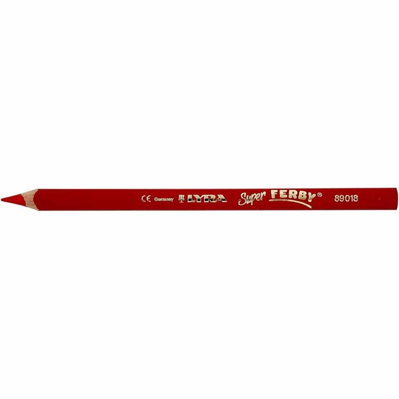 Super Ferby 1 Buntstifte, L 18 cm, Mine 6,25 mm, Orange, 12 Stk/ 1 Pck [HOB-38354]