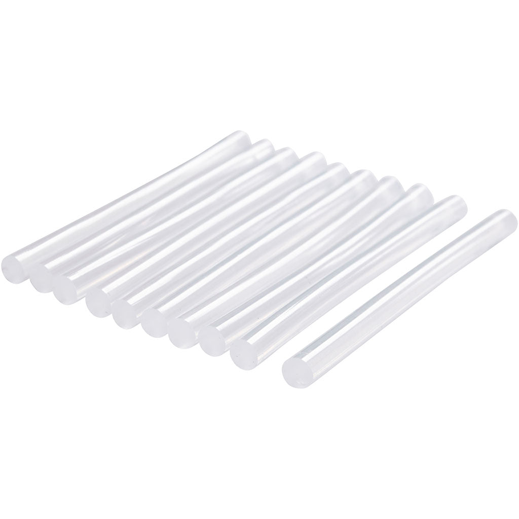 Bâtons de colle Mini, L : 10 cm, d 7 mm, 10 pièces/ 1 Pq. [HOB-391335]
