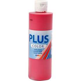 Plus Color Bastelfarbe, Primärrot, 250 ml/ 1 Fl. [HOB-39473]