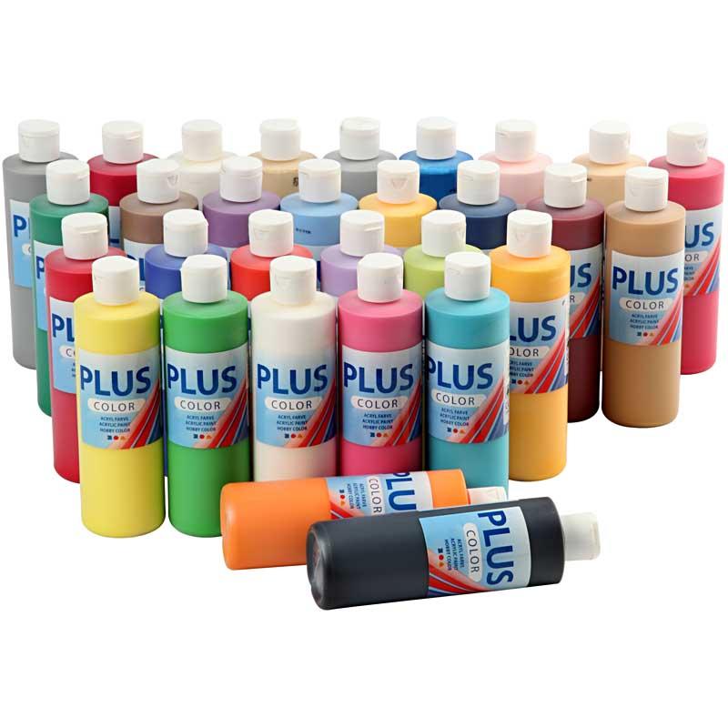 Plus Color Craft Paint, colori asst., 30x250 ml/ 1 conf. [HOB-39497]
