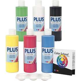 Plus Color Craft Paint, colore primario, 6x250 ml/ 1 conf. [HOB-39533]
