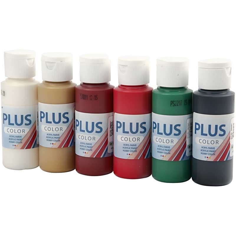 Plus Color Craft Paint, colori natalizi, 6x60 ml/ 1 conf. [HOB-39696]