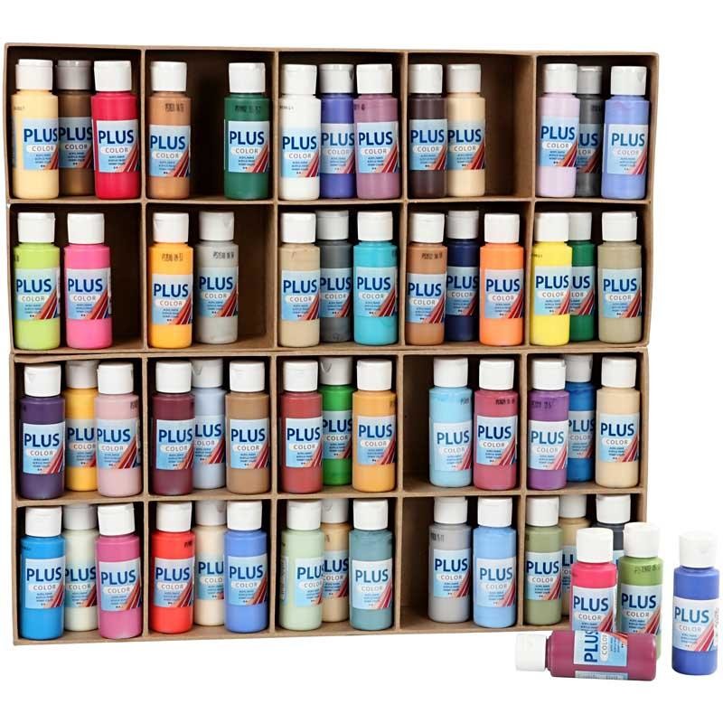 Plus Color Craft Paint, colori asst., 60x60 ml/ 1 conf. [HOB-39697]