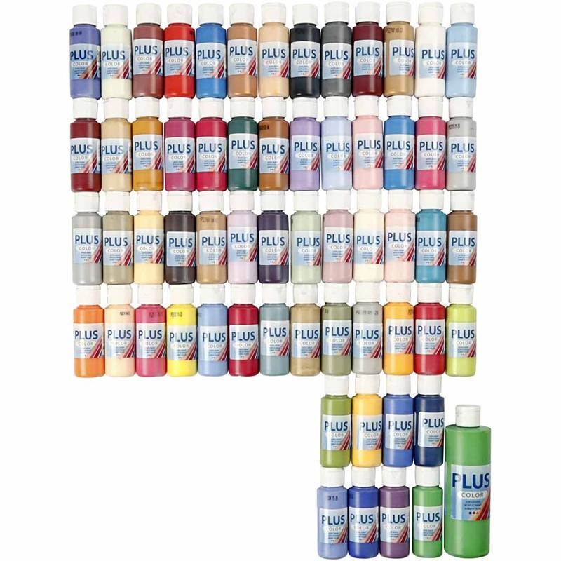 Plus Color Craft Paint, colori asst., 60x60 ml/ 1 conf. [HOB-39697]