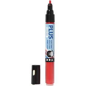 Plus Color Marker, L: 14,5 cm, ampiezza tratto 1-2 mm, rosso cremisi, 5,5 ml, 1 pz [HOB-39828]