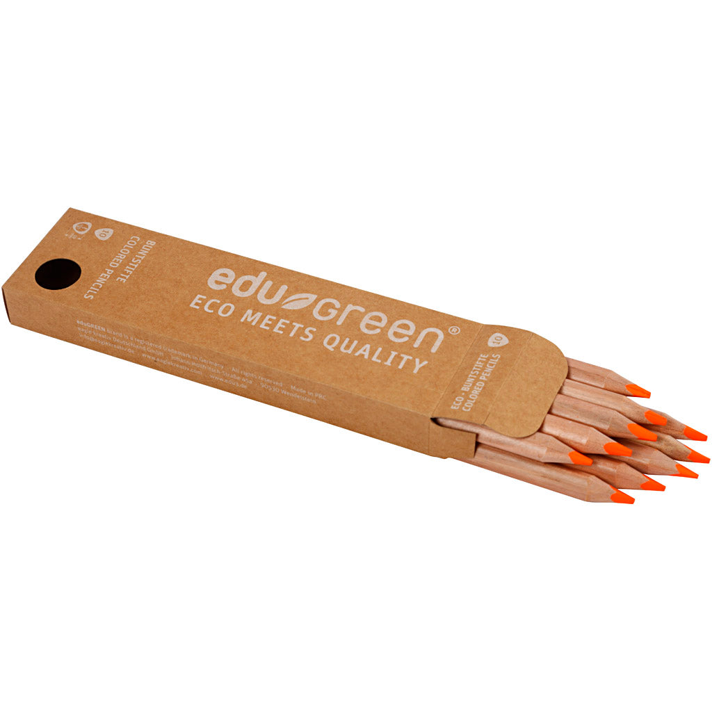 Matite Colorate Edugreen Jumbo, mina 5 mm, arancio, 10 pz/ 1 conf. [HOB-408224]