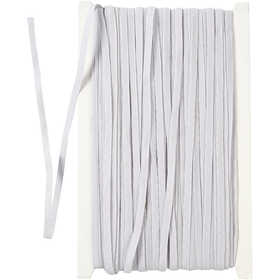 Corda elastica, L: 6 mm, bianco, 50 m/ 1 rot. [HOB-41042]