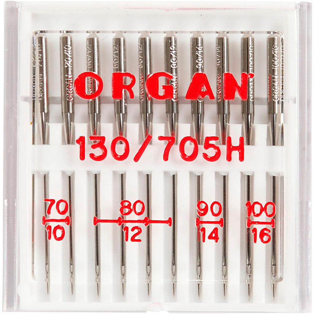Sewing Machine Needles, no. 70+80+90+100, 10 pc