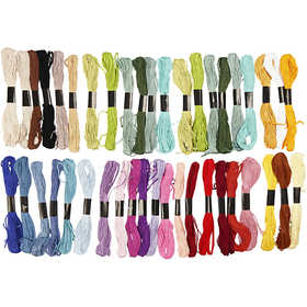 Stickgarn, Dicke 1 mm, Sortierte Farben, 42 Bündl./ 1 Pck [HOB-41279]