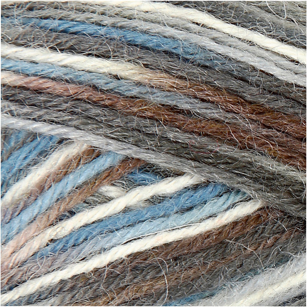 Lana per Calze, L: 200 M, armonia blu/grigio, 50 g/ 1 gom. [HOB-41318]