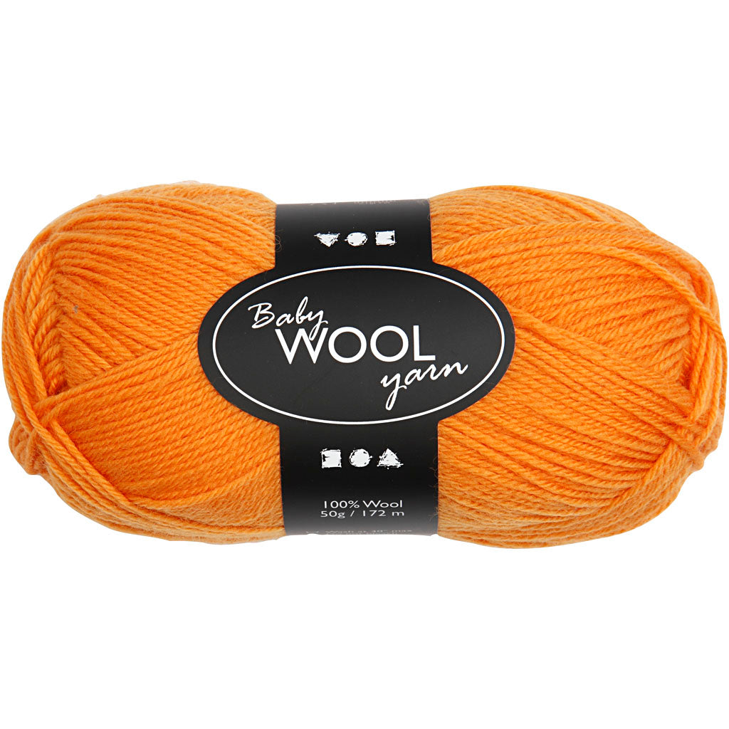 Baby Yarn, L: 172 M, orange, 50 g/ 1 ball