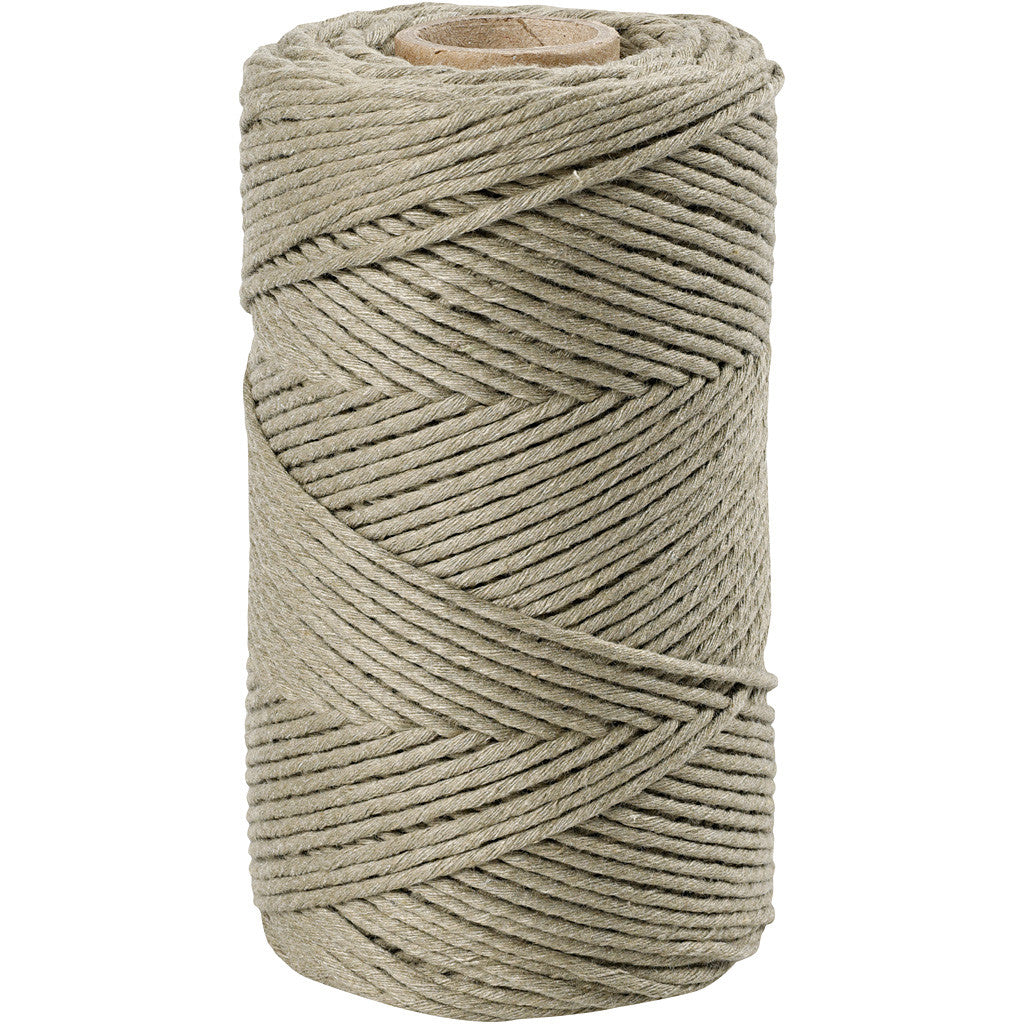 Makramée-Garn, L 198 M, D 2 mm, Moosgrün, 330 g/ 1 Rolle [HOB-414763]