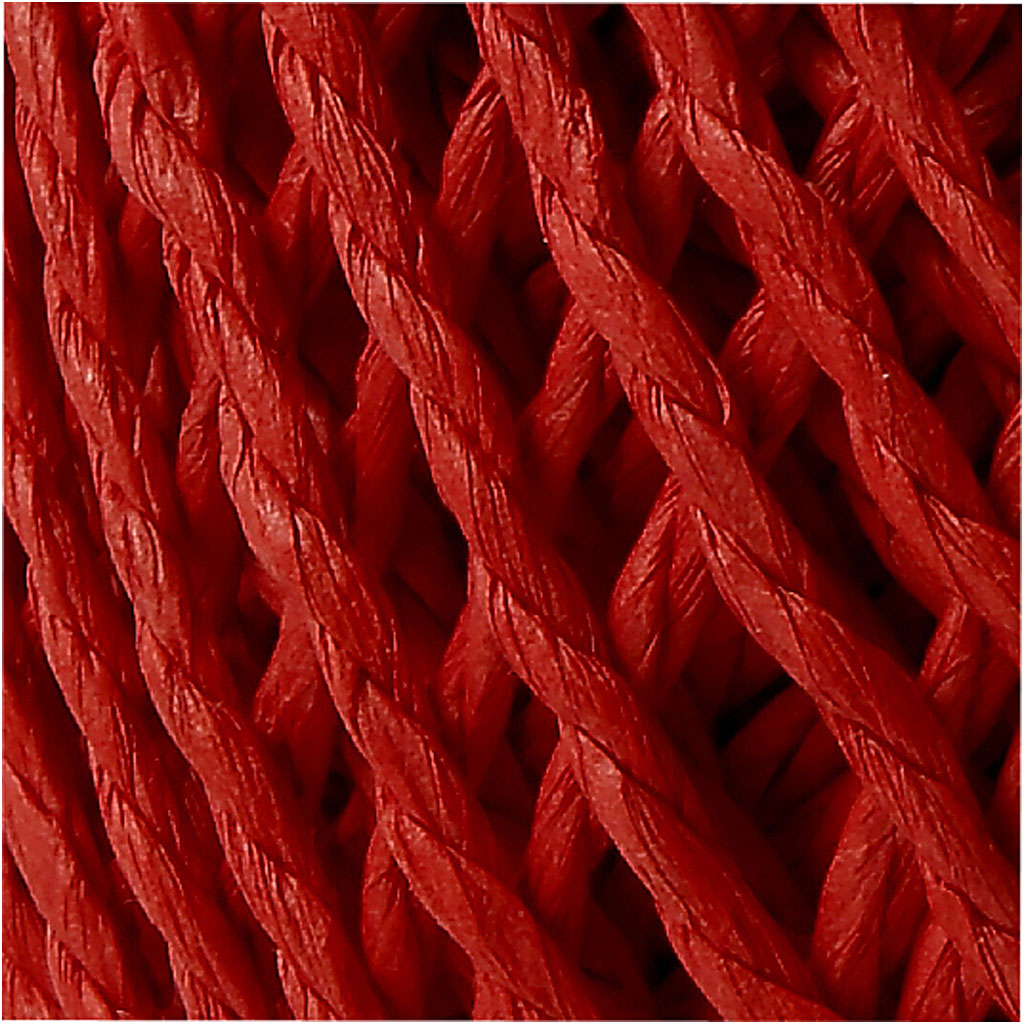 Ficelle de Papier, ép. 2,5-3 mm, rouge, 150 gr, 40 m/ 1 boule [HOB-41732]