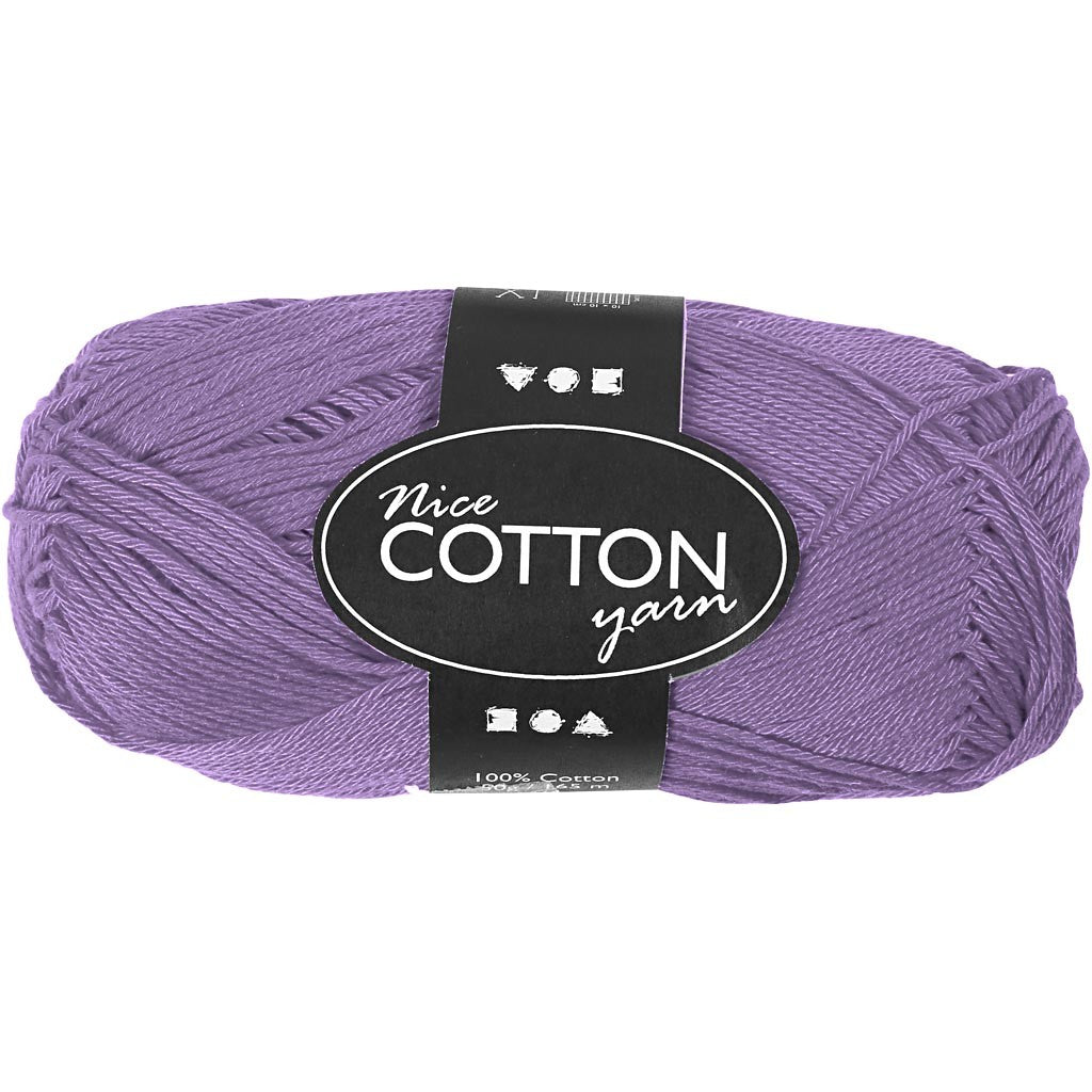 Mercerized Cotton Yarn, violet, no. 6S/4, L: 165 m, 50 g/ 1 ball [HOB-421070]