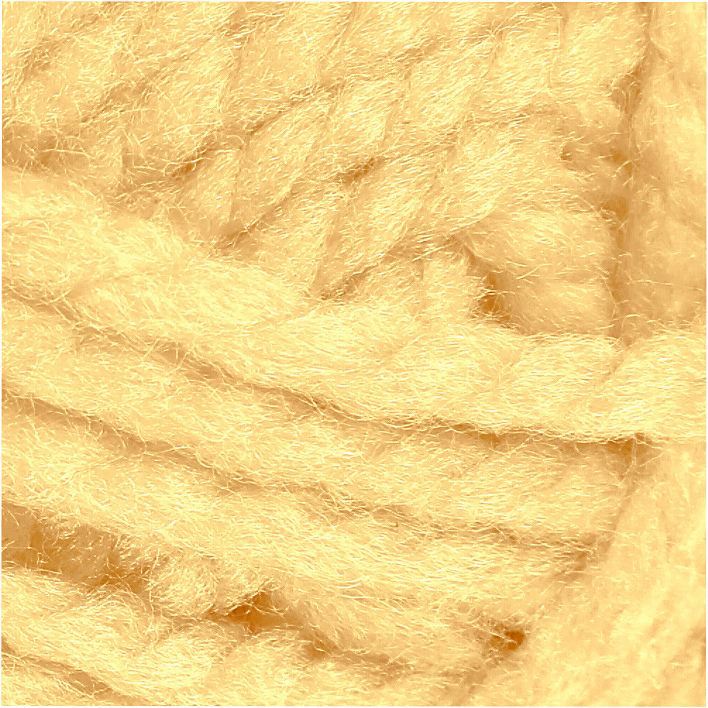 Filo Acrilico Fantasia, L: 35 M, Maxi, giallo chiaro, 50 g/ 1 gom. [HOB-421878]