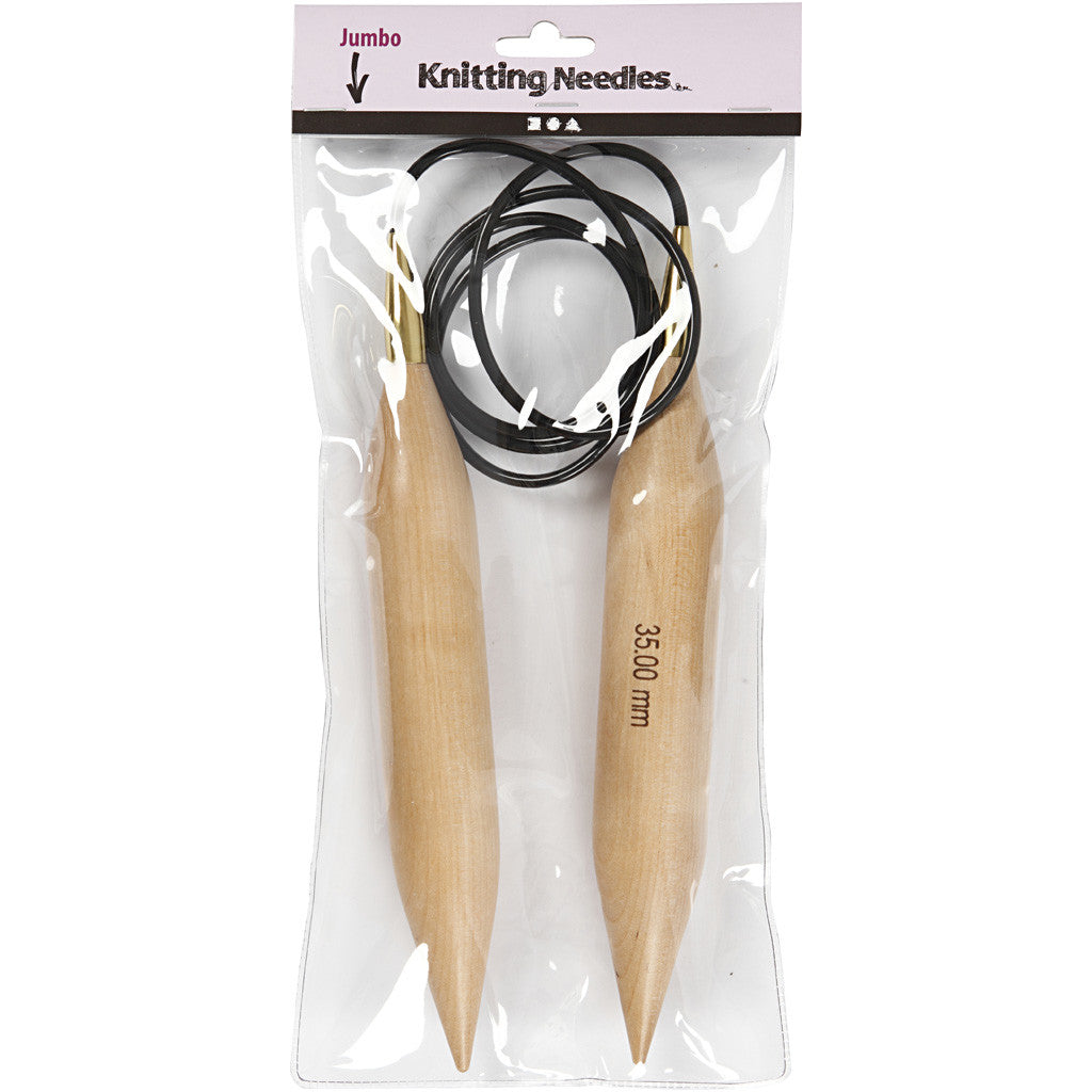 Ferro da maglia circolare, L: 150 cm, misura 35 mm, 1 pz [HOB-42198]