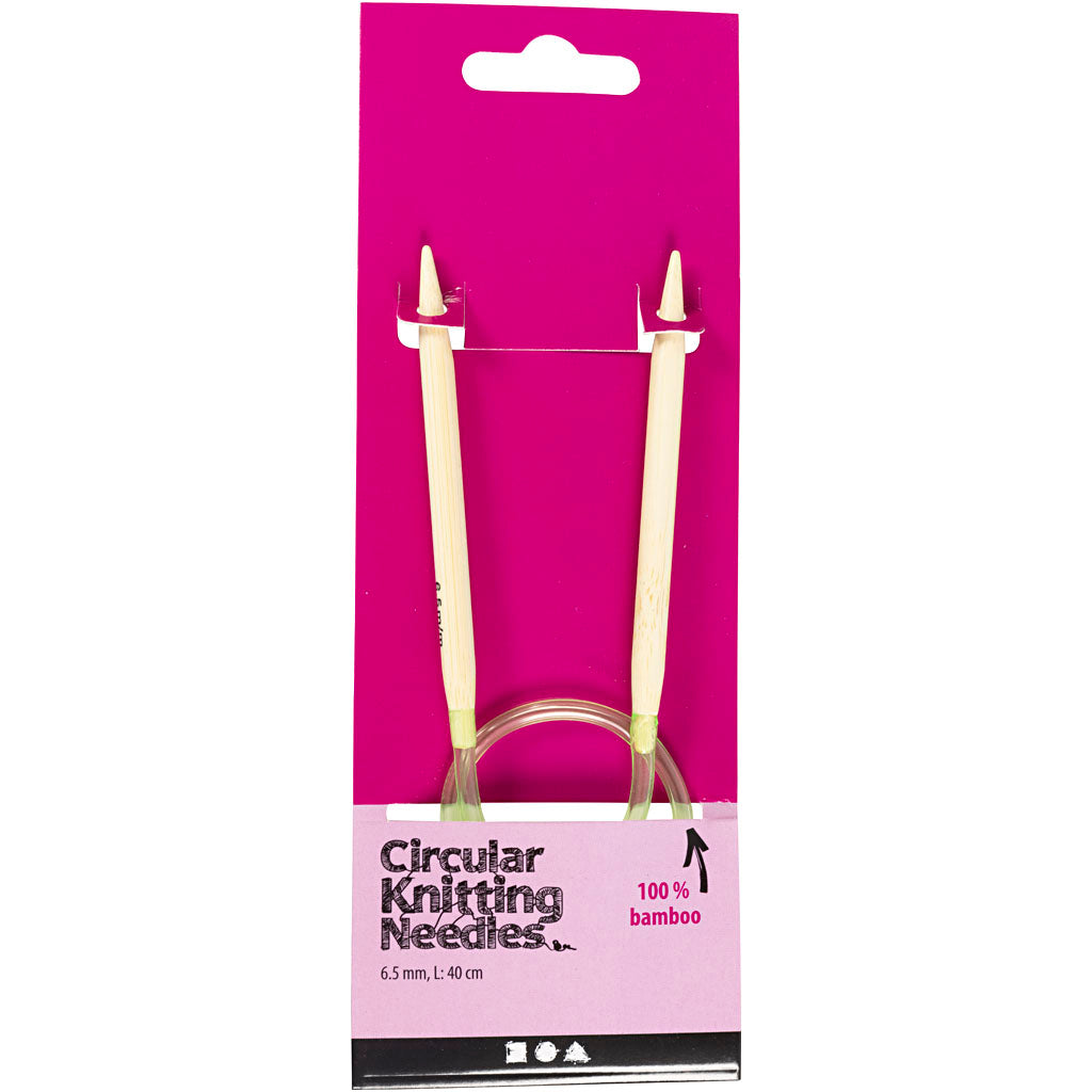 Ferri da maglia circolari, L: 40 cm, misura 6,5 mm, 1 pz [HOB-422760]