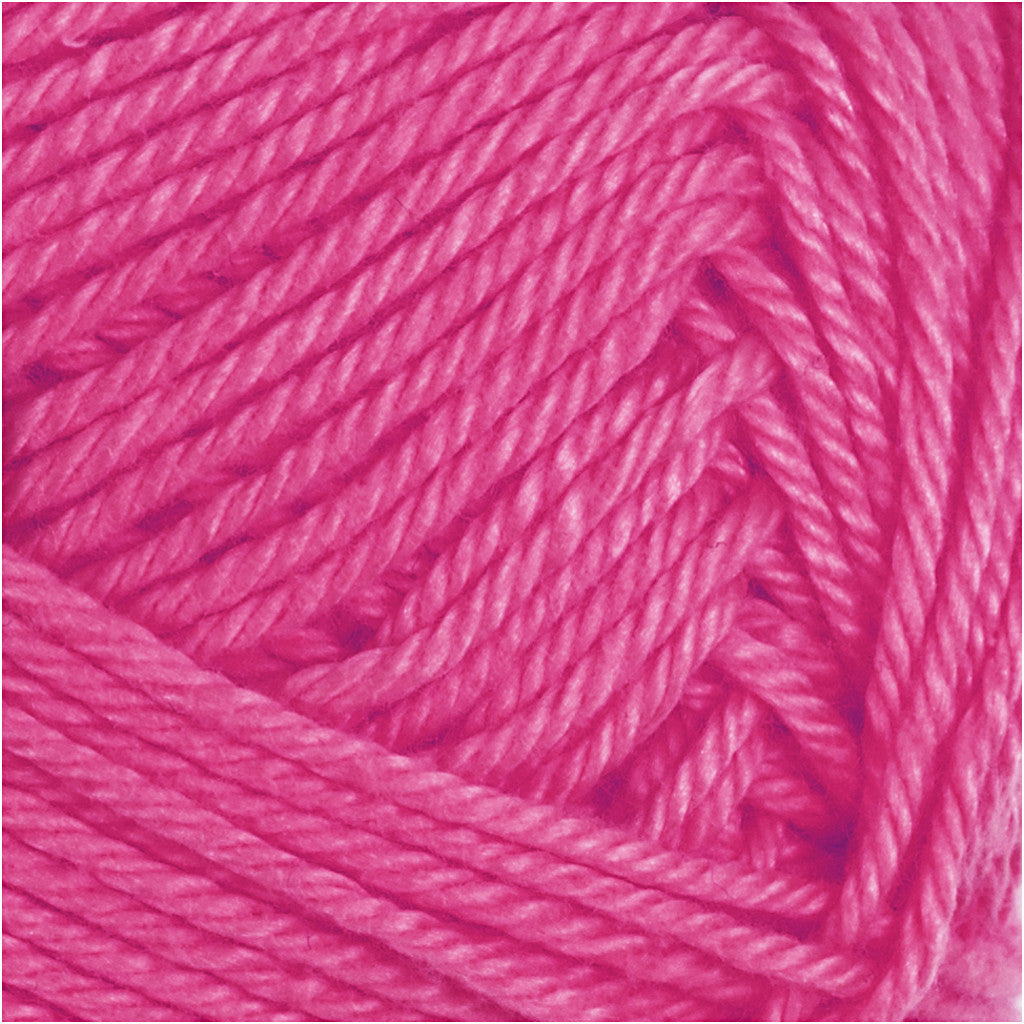 Filato di cotone, dim. 8/4, L: 170 M, usando ago 3-3,5, rosa, 50 g/ 1 gom. [HOB-431230]