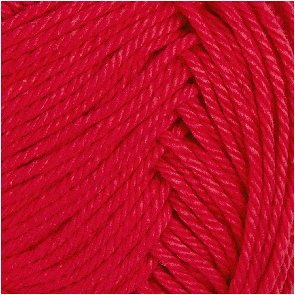 Filato di cotone, dim. 8/4, L: 170 M, usando ago 3-3,5, rosso scuro, 50 g/ 1 gom. [HOB-431240]