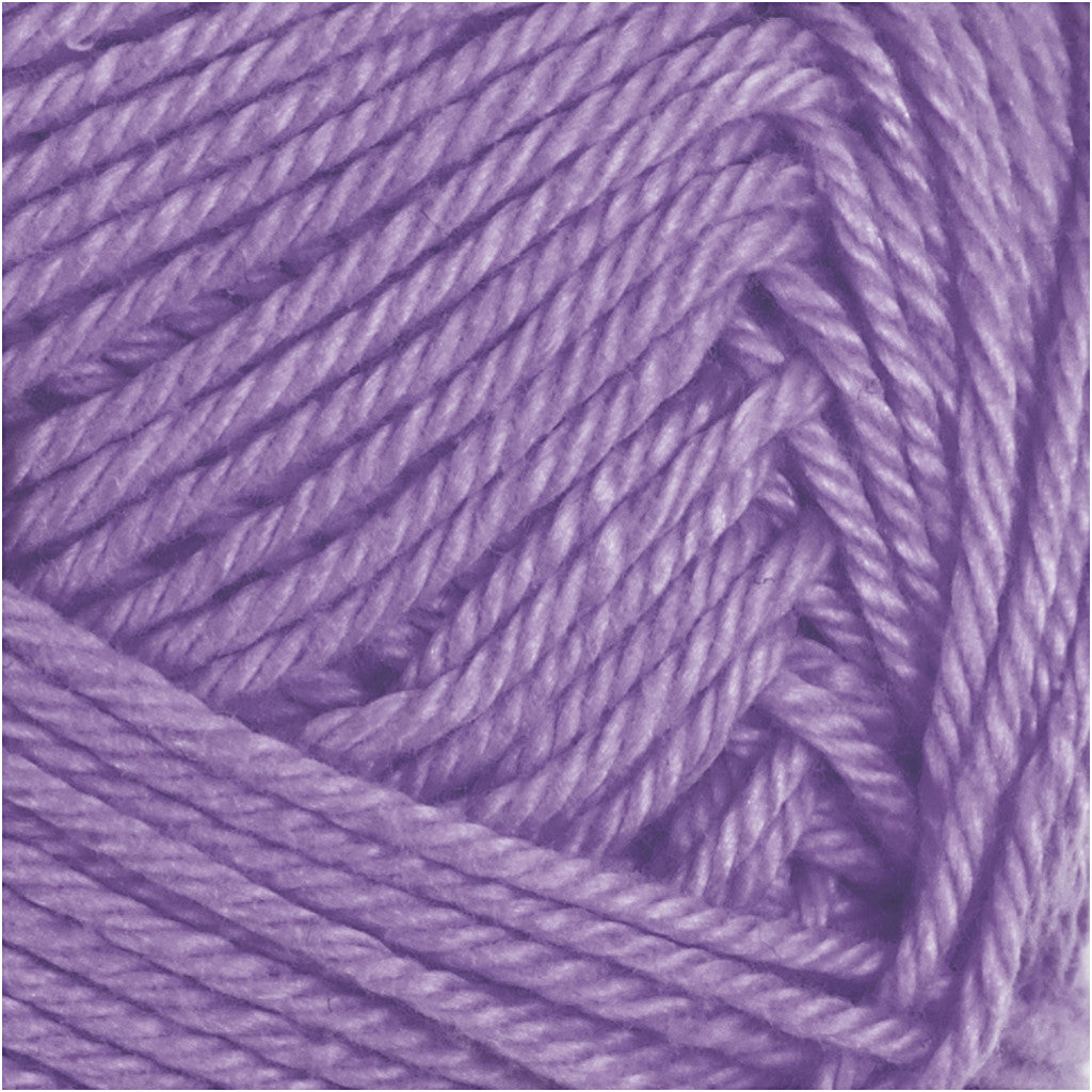 Filato di cotone, dim. 8/4, L: 170 M, usando ago 3-3,5, viola, 50 g/ 1 gom. [HOB-431260]