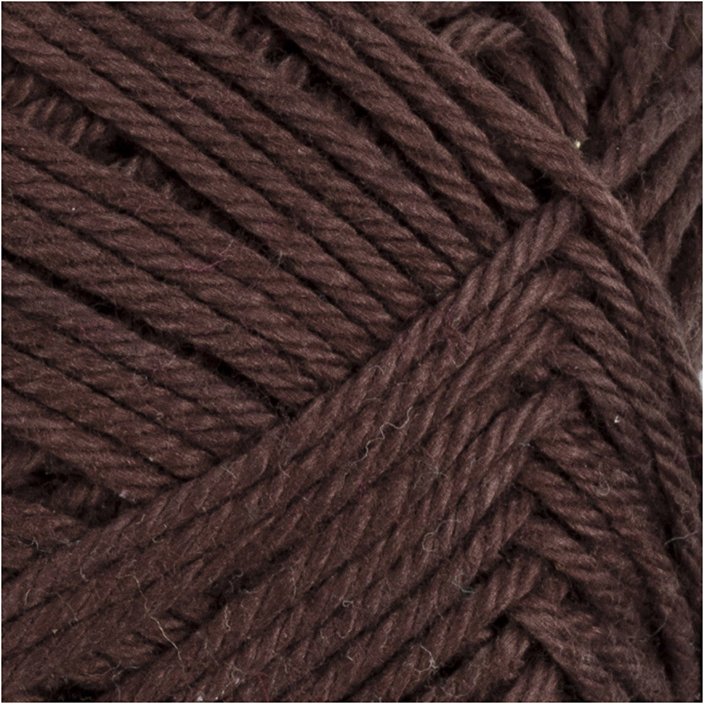 Filato di cotone, dim. 8/4, L: 170 M, usando ago 3-3,5, marrone scuro, 50 g/ 1 gom. [HOB-431300]