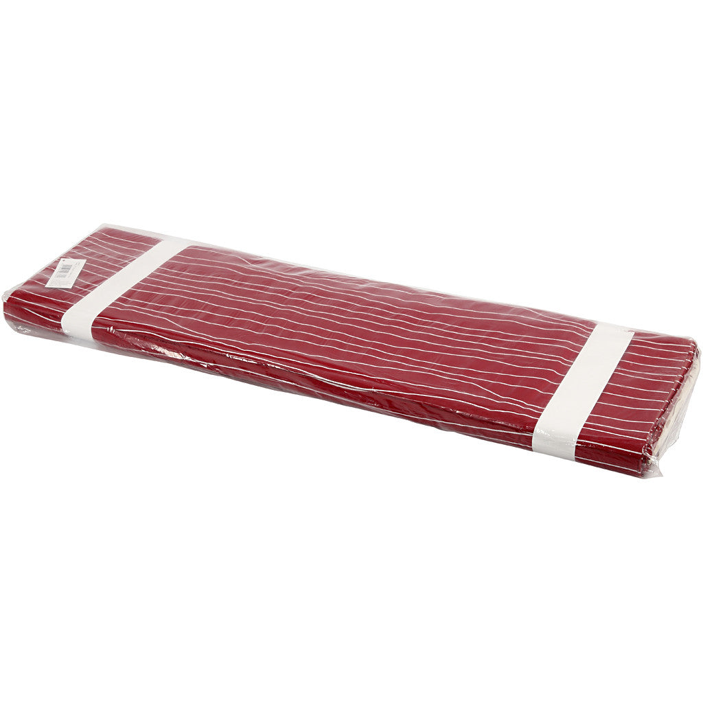 Stoffa, L: 145 cm, 140 g, rosso/bianco, 10 m/ 1 rot. [HOB-44319]