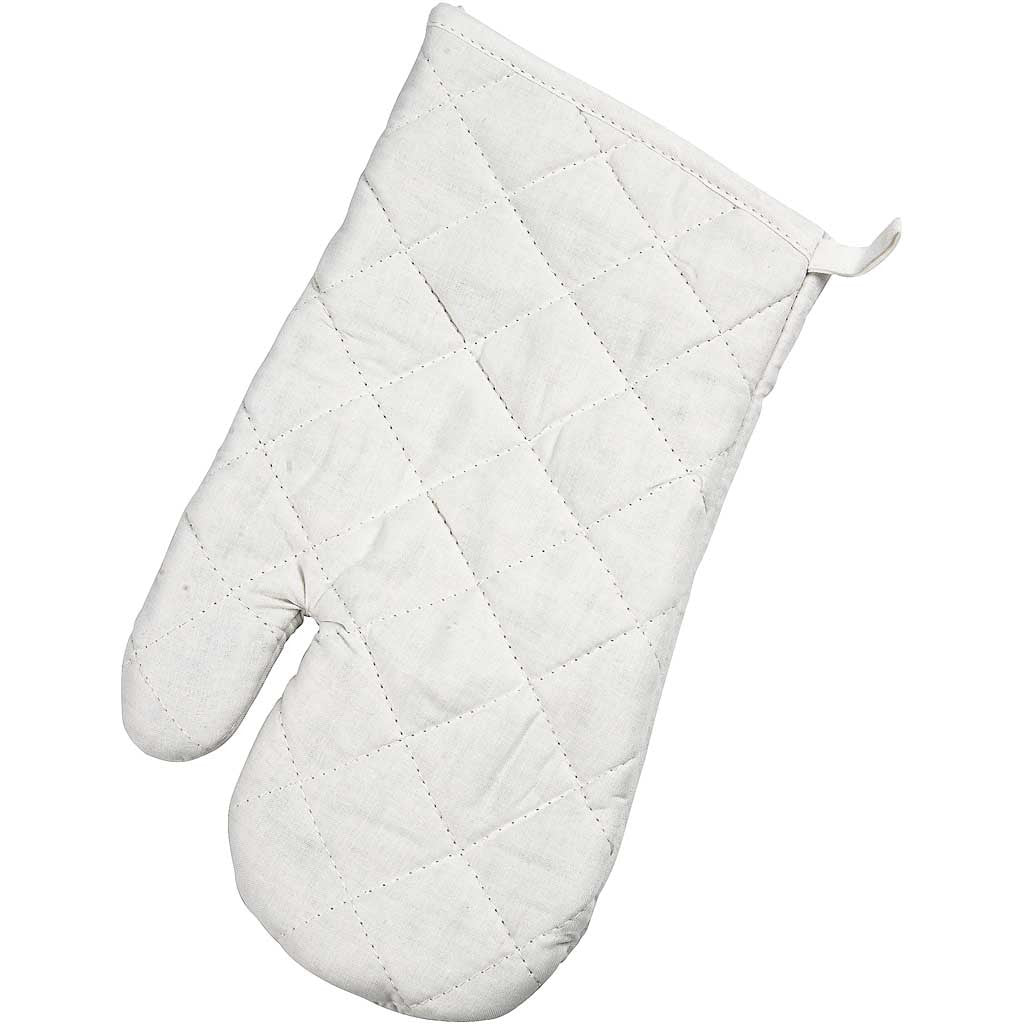 Guanto da forno, misura 18x28 cm, 145 g, bianco, 2 pz/ 1 conf. [HOB-444621]