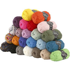 Pelote de laine Melbourne, L : 92 M, 24x50 gr/ 1 Pq. [HOB-44700]