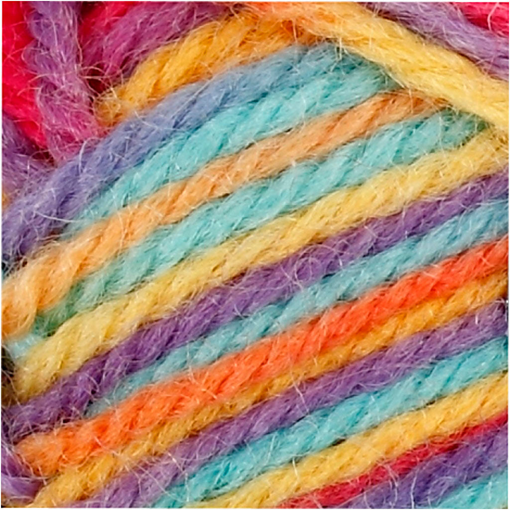 Pelote de laine Melbourne, L : 92 M, multicolore, 50 gr/ 1 boule [HOB-44796]