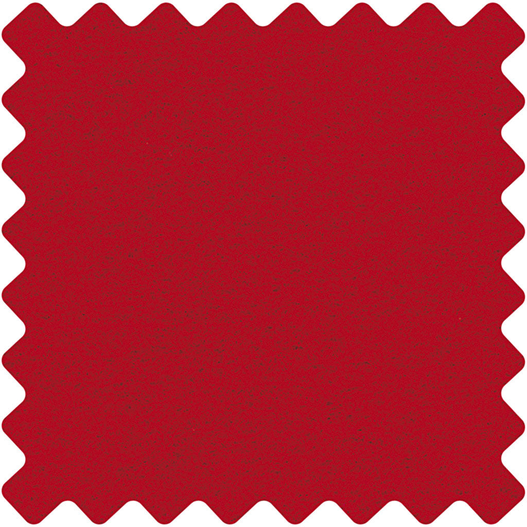 Feltro artigianale, L: 45 cm, spess. 1,5-2 mm, 180-200 g, rosso, 5 m/ 1 rot. [HOB-45012]