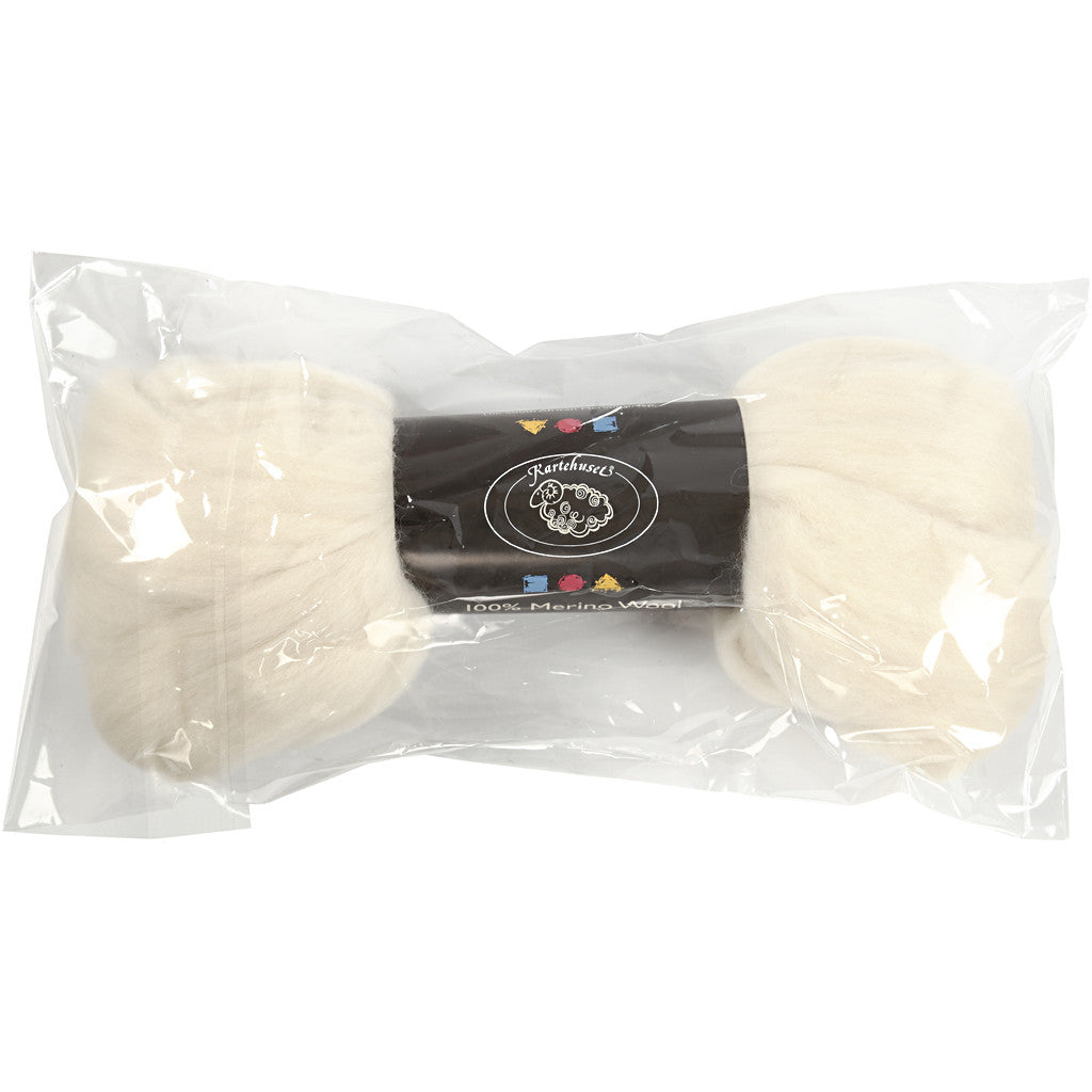 Laine Mérinos, ép. 21 my, blanc cassé, 100 gr/ 1 Pq. [HOB-46010]