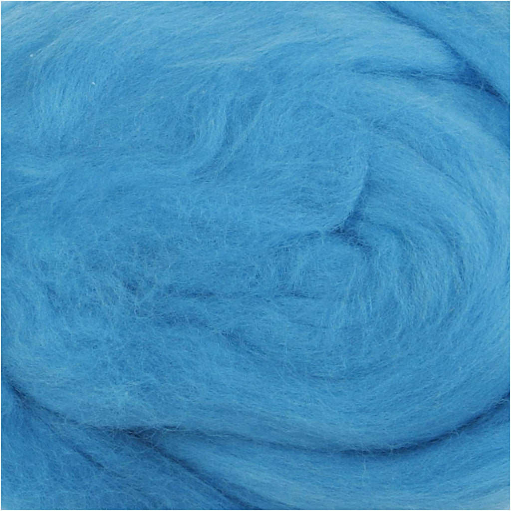 Merinowolle, Dicke 21 my, Türkis, 100 g/ 1 Pck [HOB-46033]