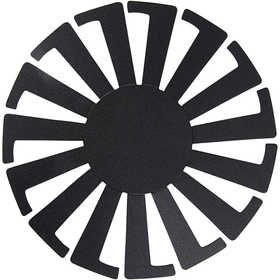 Base per certino intrecciato, H: 8 cm, diam 14 cm, nero, 10 pz/ 1 conf. [HOB-47451]
