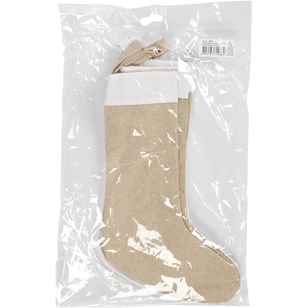 Stofffiguren, Weiß, Hellnatur, H: 26 cm, B: 16 cm, 6 Stck./ 1 Pck. [HOB-49506]