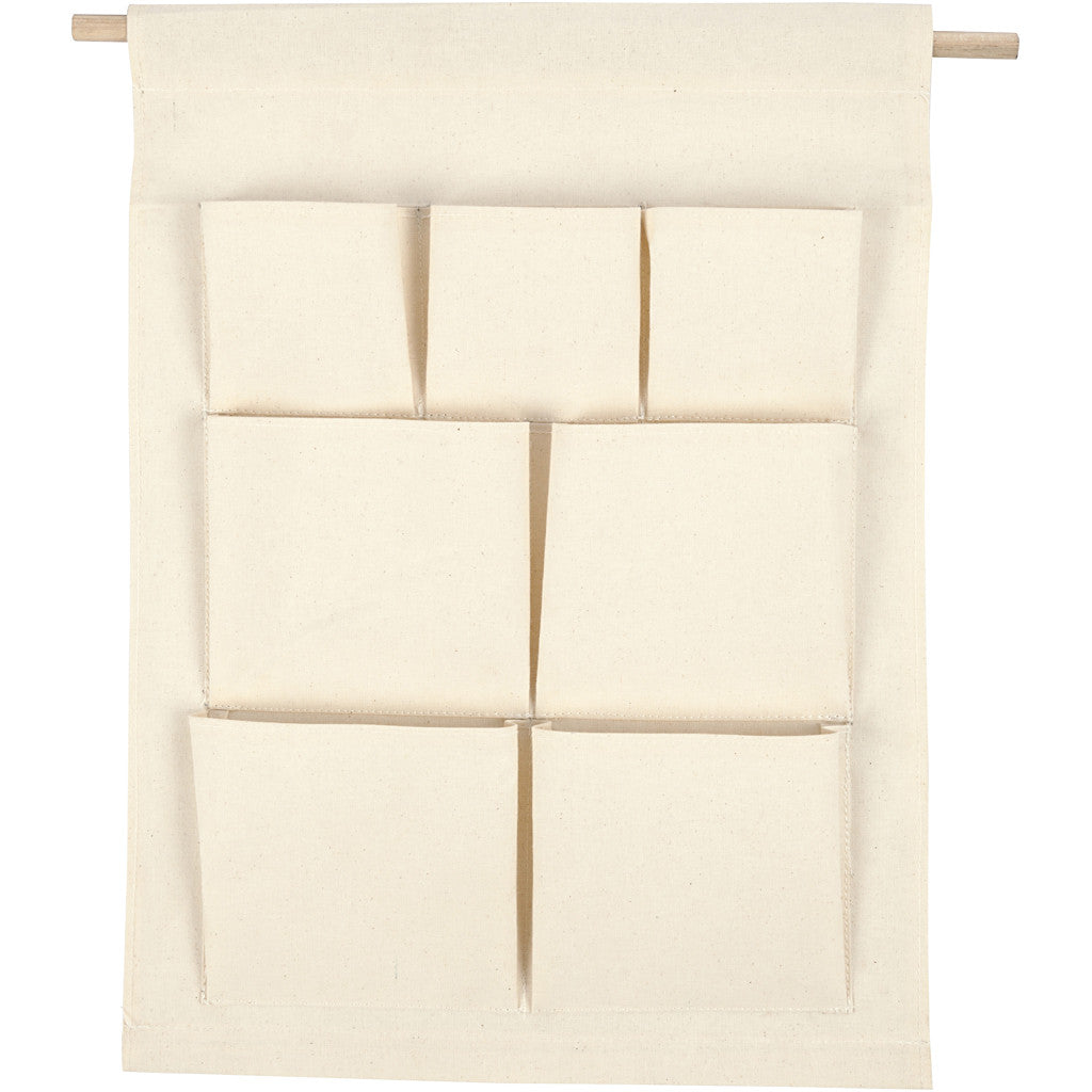 49737 Organisateur à suspendre, naturel clair, H: 46 cm, L: 34 cm, 1pc