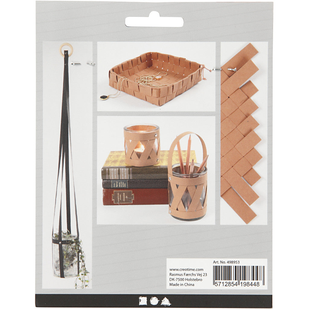 Strisce da intrecciare, L: 15 mm, spess. 0,55 mm, marrone chiaro, 9.50 m/ 1 rot. [HOB-498953]