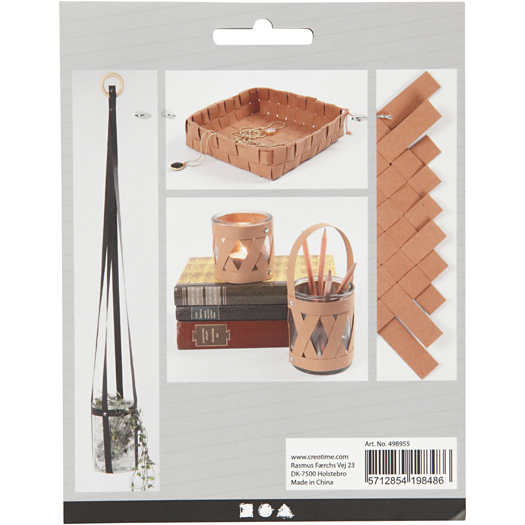 Strisce da intrecciare, L: 15 mm, spess. 0,55 mm, marrone chiaro, 9.50 m/ 1 rot. [HOB-498955]