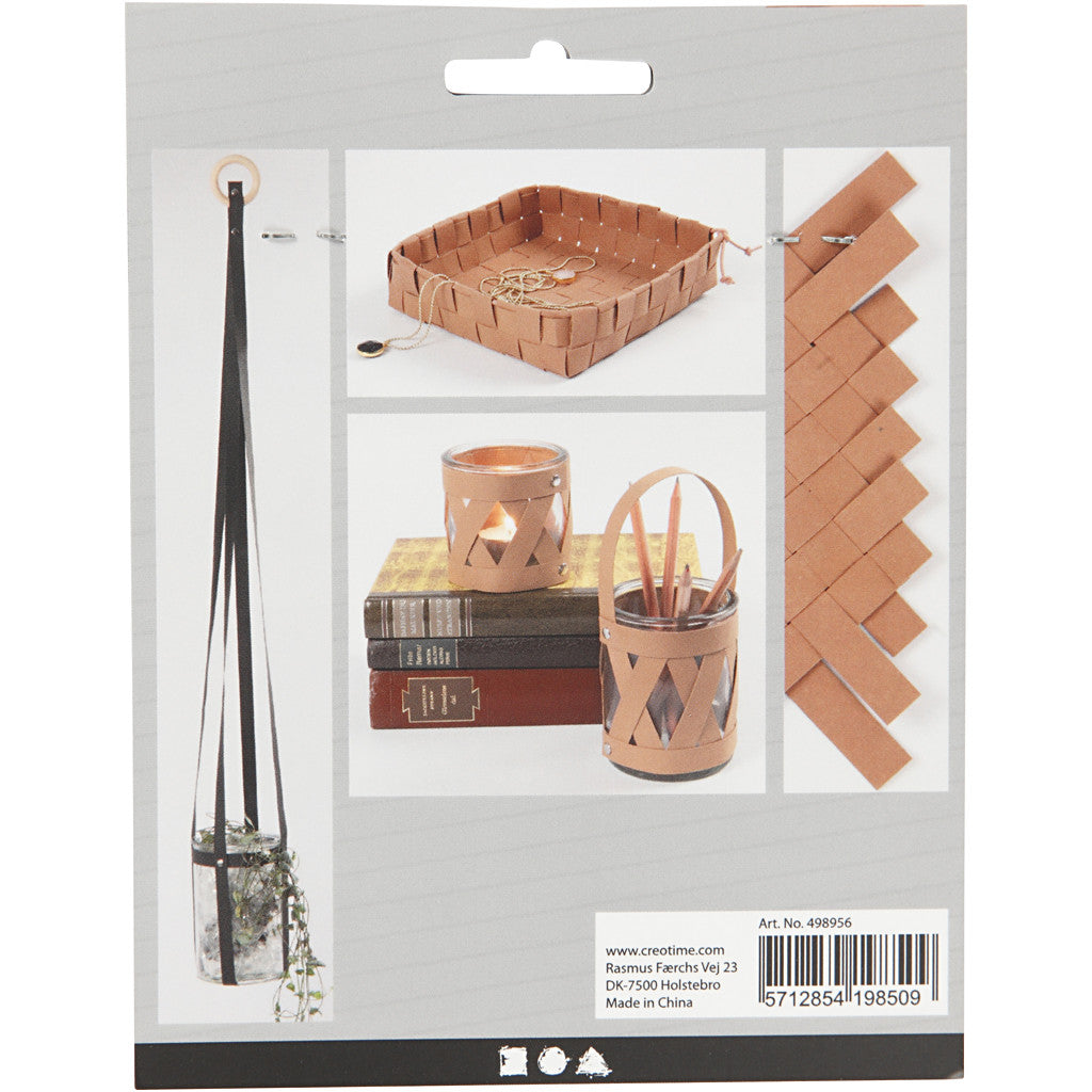 Lederpapierstreifen / Flechtstreifen, B 15 mm, Dicke 0,55 mm, Hellbraun, 9.50 m/ 1 Rolle [HOB-498956]