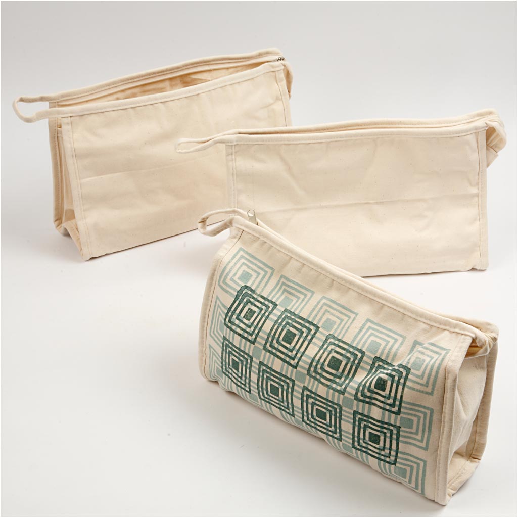 Kulturtasche, H 17 cm, L 28 cm, B 10 cm, Hellnatur, 1 Stk [HOB-49932]