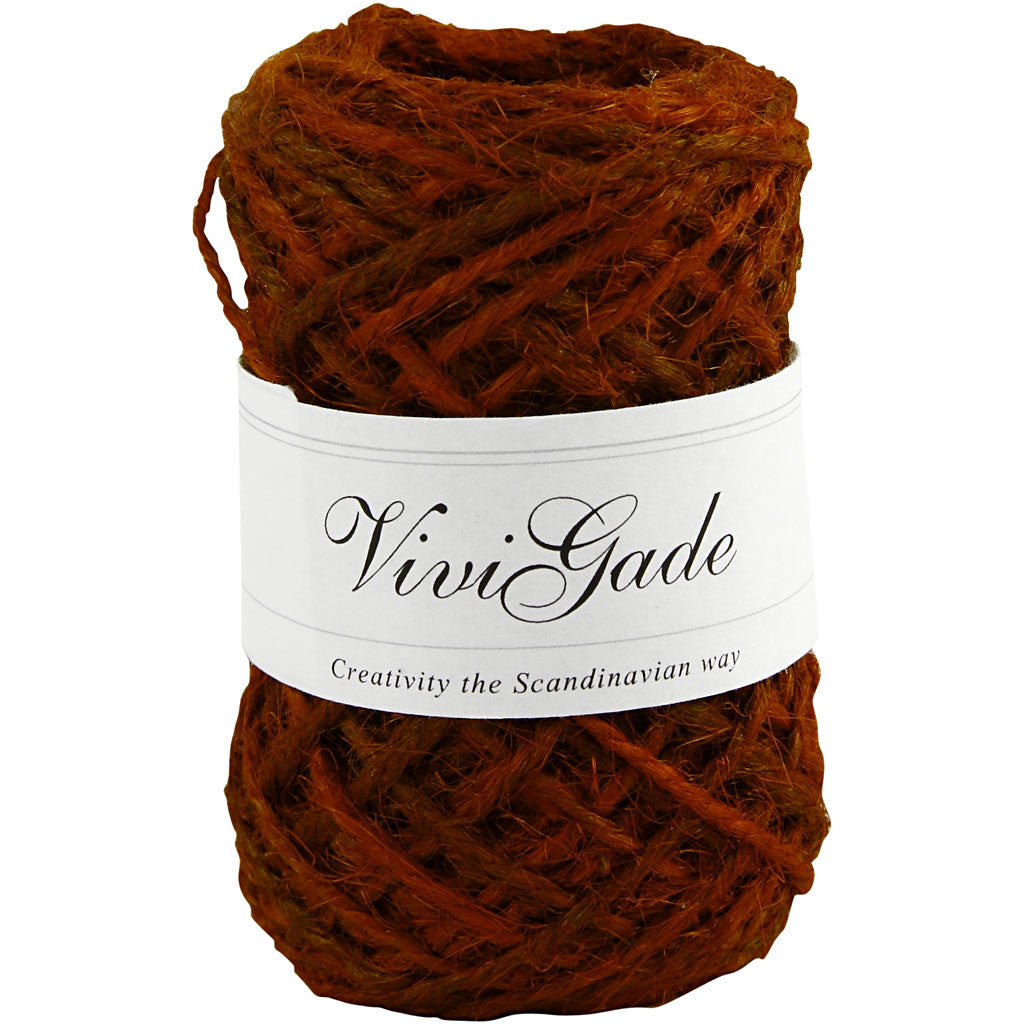 Naturhanf-Schnur, Dicke 1-2 mm, Rot, 30 m/ 1 Rolle [HOB-503227]