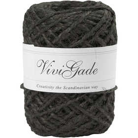 Canapa naturale, spess. 1-2 mm, nero, 30 m/ 1 rot. [HOB-503243]