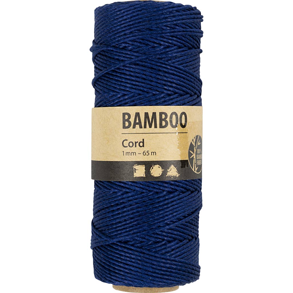 Filo di iuta, spess. 1 mm, blu, 65 m/ 1 rot. [HOB-503484]