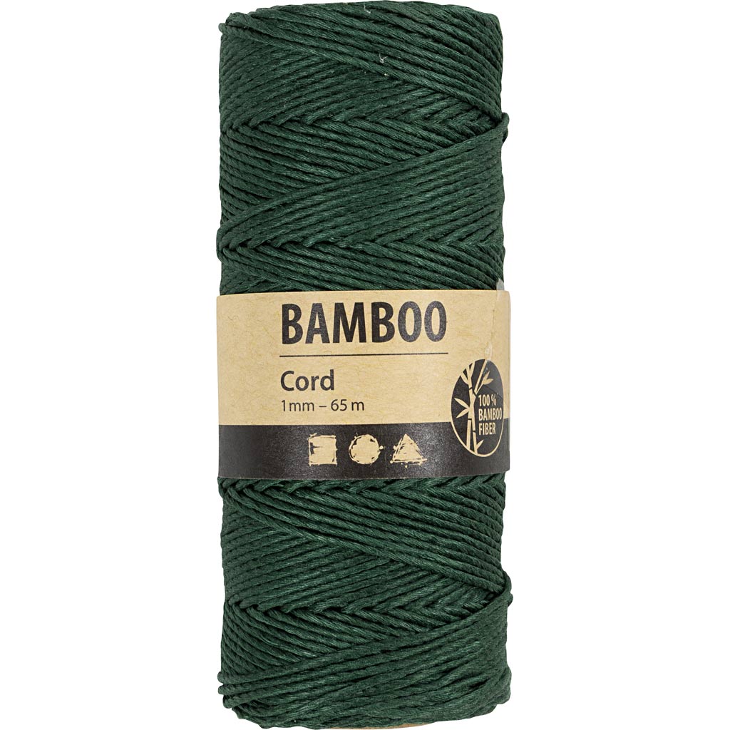 Filo di iuta, spess. 1 mm, verde, 65 m/ 1 rot. [HOB-503486]